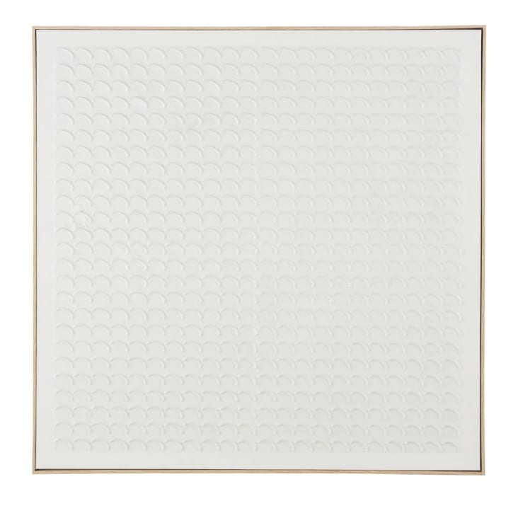 Maisons du Monde RIVIA - Lienzo pintado blanco 100x100
