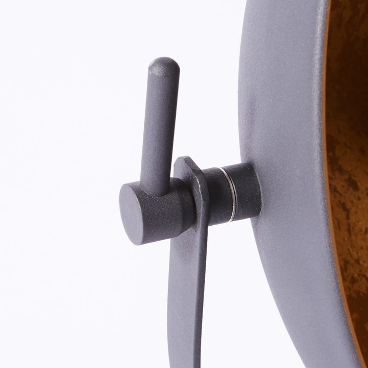 Maisons Du Monde ROCK LIGHT - Lámpara De Metal Negro Y Dorado