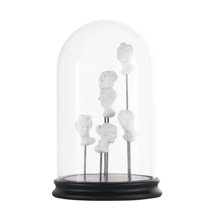 Maisons du Monde ROMA - Campana de cristal con bustos blancos