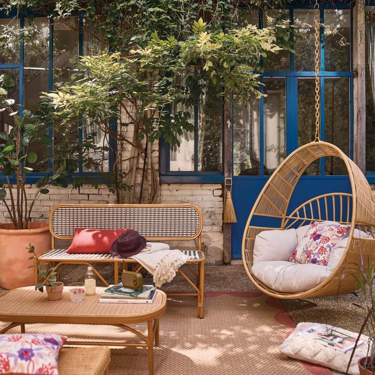 Maisons Du Monde ROMMIE - Cojín De Exterior De Algodón Reciclado Color Terracota 30 X 50