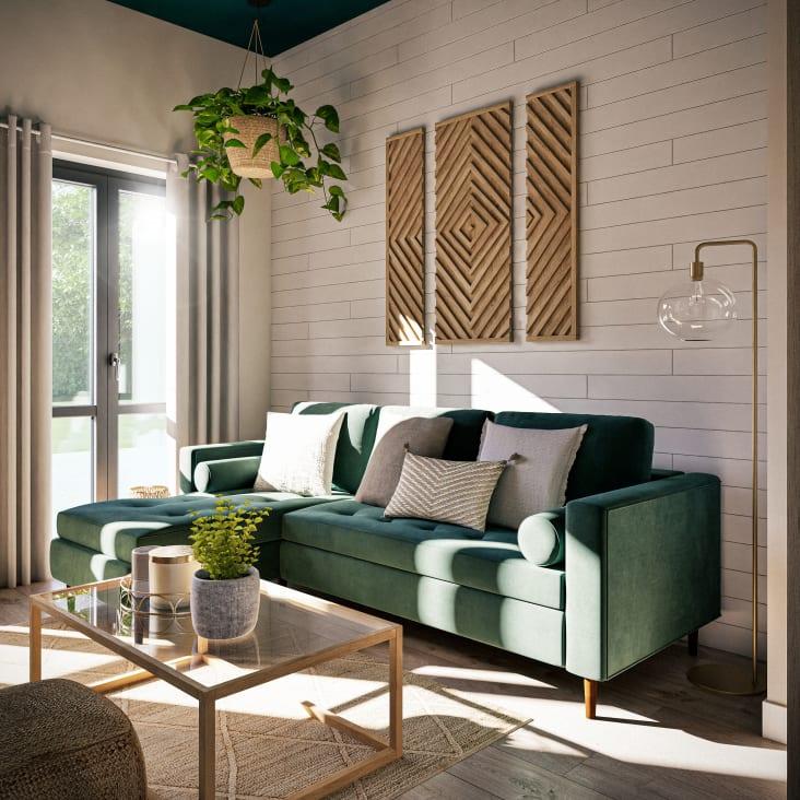 Maisons Du Monde Sacha - Lámpara De Pie De Globo De Cristal Y Metal Dorado Alt.155