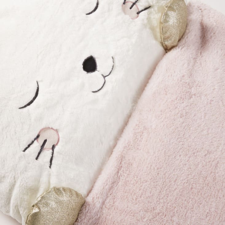 Maisons Du Monde Saco De Dormir Infantil Gato Blanco Rosa Y Dorado