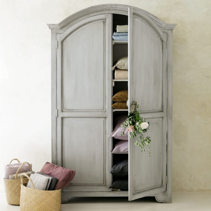 Maisons Du Monde Saint Rémy - Armario De Mango Gris Perla