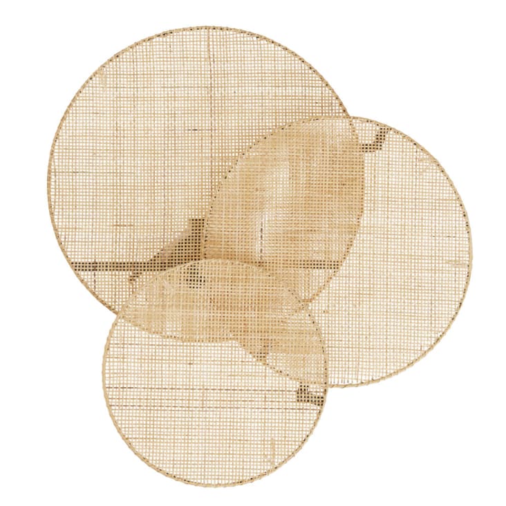 Maisons du Monde SAINTE-MAXIME - Aplique con 3 círculos de ratán