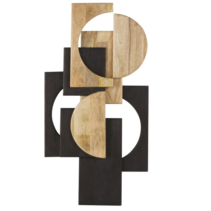 Maisons du Monde SAKINA - Decoración de pared abstracta de madera de mango bicolor 58 x 113
