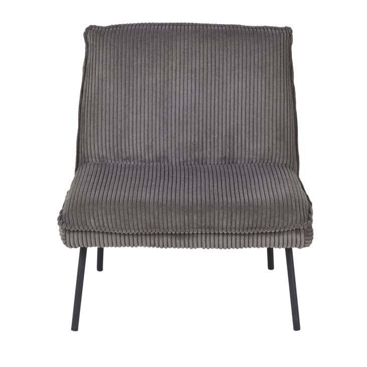 Maisons Du Monde Samir - Sillón De Pana Gris Antracita