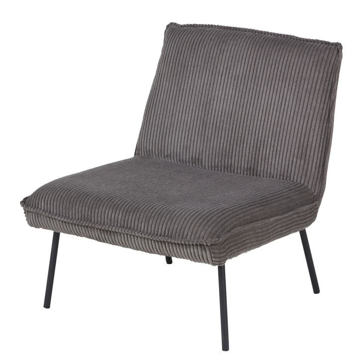 Maisons du Monde Samir - Sillón de pana gris antracita