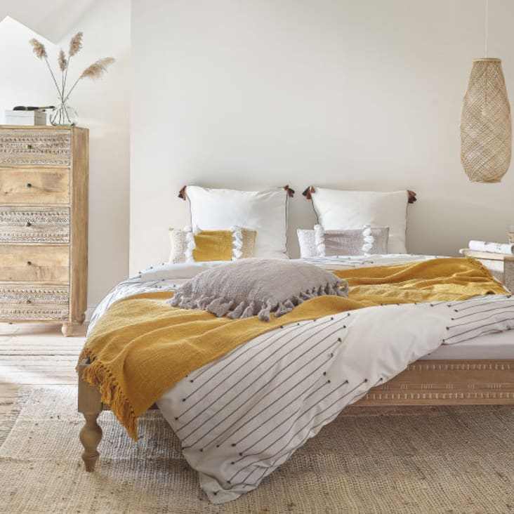 Maisons Du Monde Samoa - Cajonera De Mango Macizo Esculpido