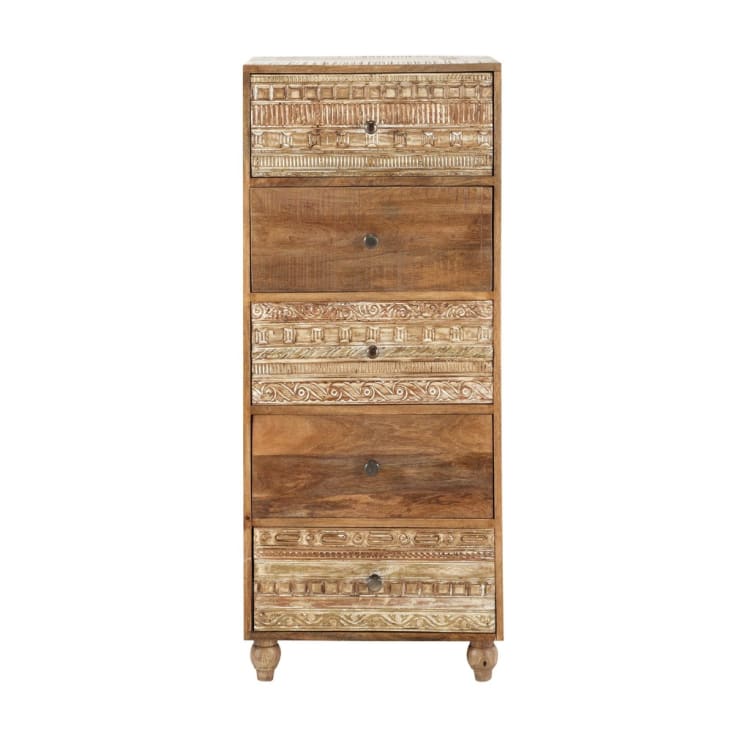 Maisons du Monde Samoa - Cajonera de mango macizo esculpido