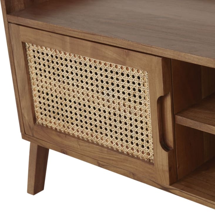 Maisons Du Monde Santa Fe - Mueble De TV Con 2 Puertas De Rejilla De Mimbre