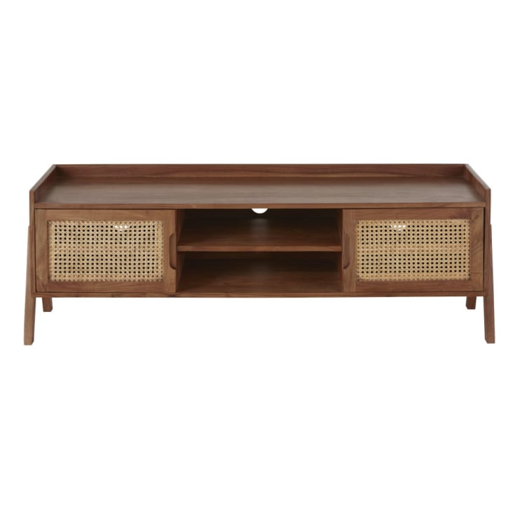 Maisons du Monde Santa Fe - Mueble de TV con 2 puertas de rejilla de mimbre