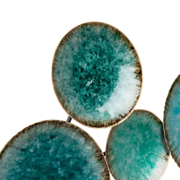 Maisons Du Monde SANTIAGO - Decoración De Pared De Metal Azul 90x50