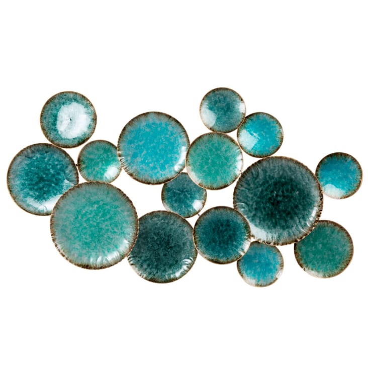 Maisons du Monde SANTIAGO - Decoración de pared de metal azul 90x50