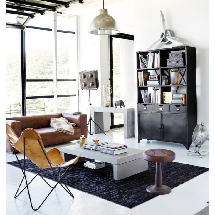 Maisons Du Monde Santiago - Silla De Piel Color Camello