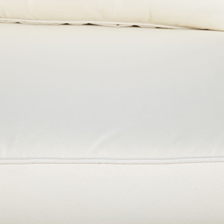 Maisons Du Monde Sardaigne - Módulo De Jardín De Resina Trenzada Reciclada En Beige Y Cojines Crudo