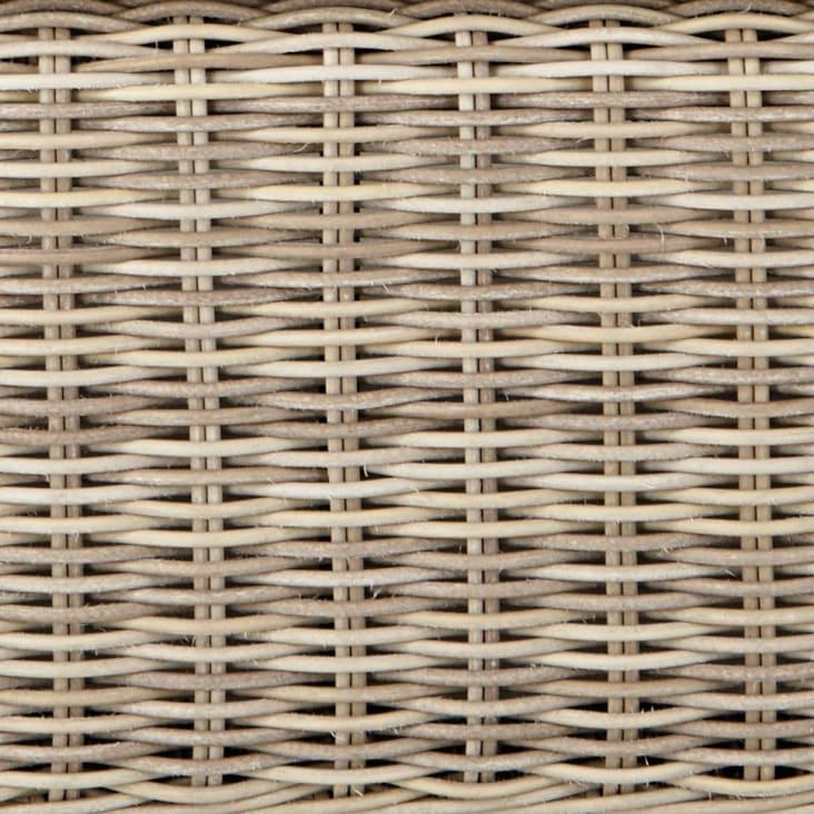 Maisons Du Monde Sardaigne - Sillón De Jardín De Resina Trenzada En Beige Y Cojines Reciclados Crudo