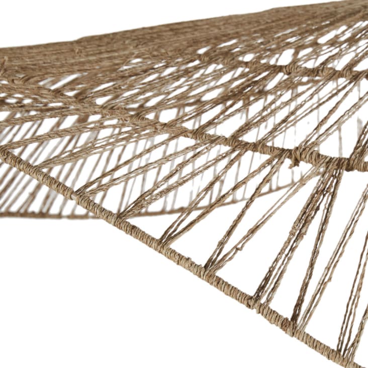 Maisons Du Monde SARTENE - Pantalla Para Lámpara De Techo De Metal Negro Y Cuerda