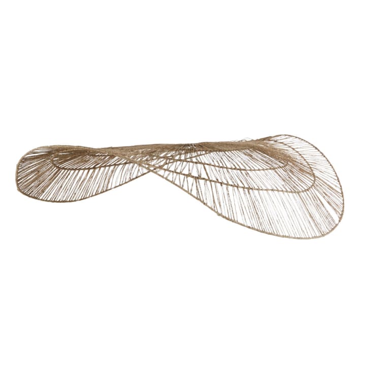 Maisons du Monde SARTENE - Pantalla para lámpara de techo de metal negro y cuerda