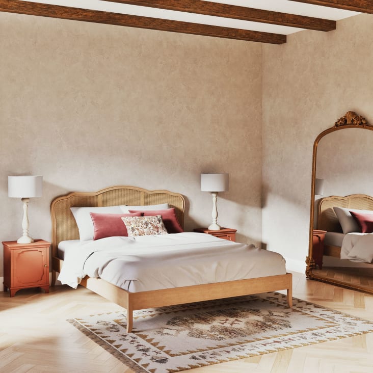 Maisons Du Monde SATARA - Alfombra Kilim De Yute Lana Y Algodón Tejidos Con Estampado Multicolor Y Flecos 160 X 230