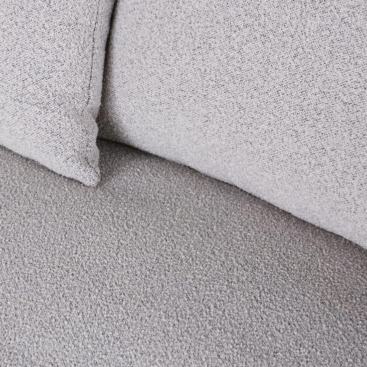 Maisons Du Monde Seal - Sofá De 6/7 Plazas De Tela De Rizo Gris Claro Moteado