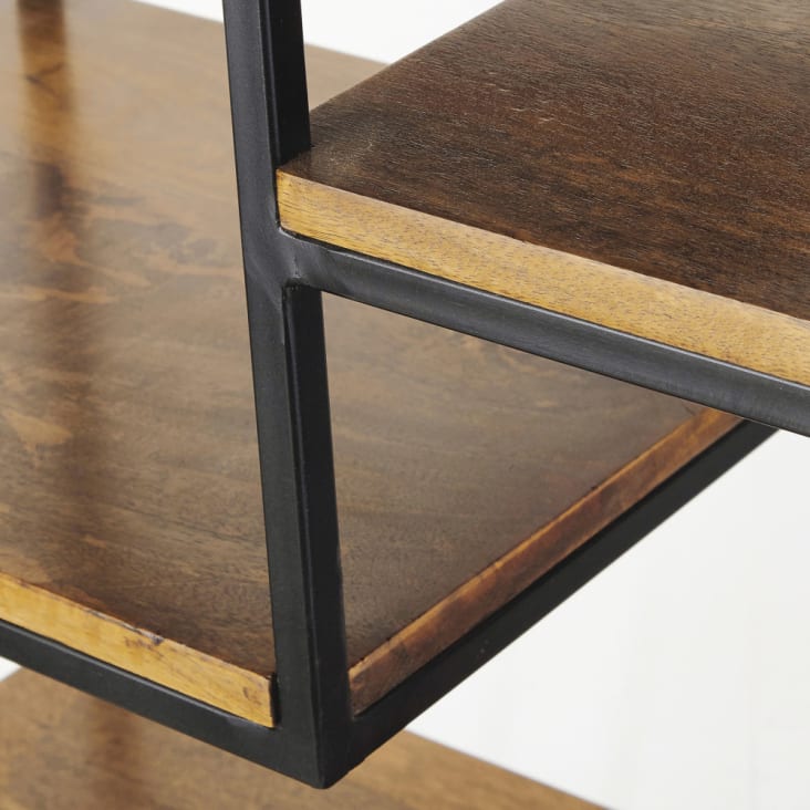 Maisons Du Monde Segment - Estantería Industrial De Metal Negro Mate Y Mango