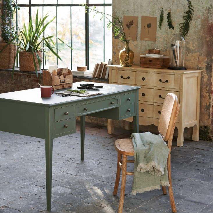 Maisons Du Monde Selena - Escritorio Con 5 Cajones En Verde Caqui