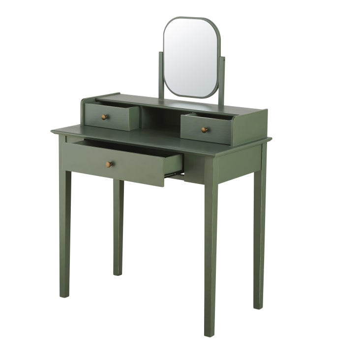 Maisons Du Monde Selena - Tocador Con 3cajones En Verde Caqui