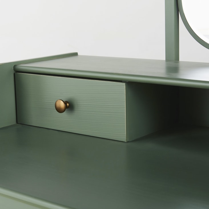 Maisons Du Monde Selena - Tocador Con 3cajones En Verde Caqui