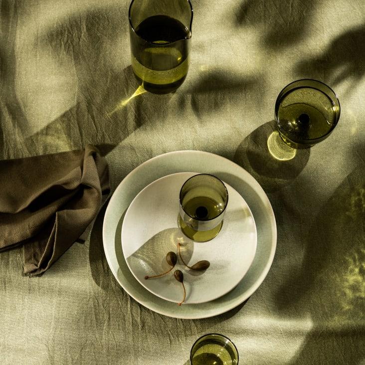 Maisons Du Monde Servilletas De Algodón Orgánico Verde Salvia 40 X 40 (4)