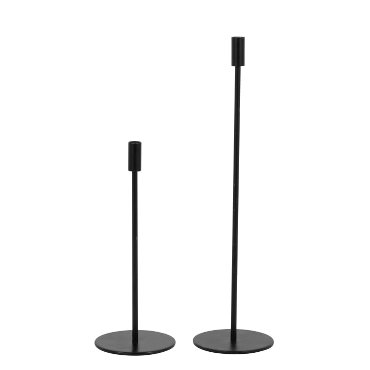 Maisons Du Monde Set De 2 Portavelas De Metal Negro
