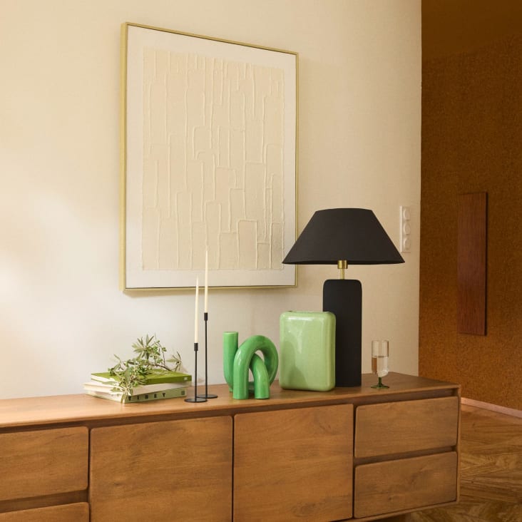 Maisons Du Monde Set De 2 Portavelas De Metal Negro