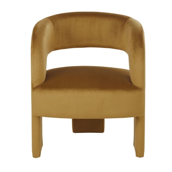 Maisons Du Monde Sheep - Sillón Con Tres Patas De Terciopelo Ocre