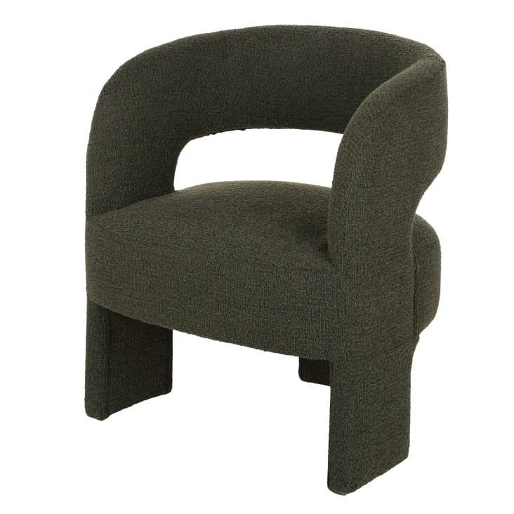 Maisons du Monde Sheep - Sillón de 3 patas de tela verde