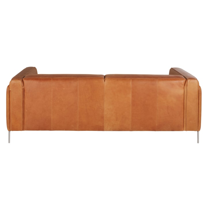 Maisons Du Monde Sheffield - Sofá De 3 Plazas De Cuero Marrón