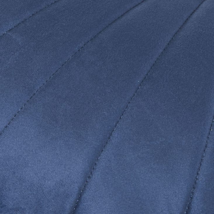 Maisons Du Monde SHELL - Cojín Concha De Terciopelo De Poliéster Reciclado En Azul Marino 40x30
