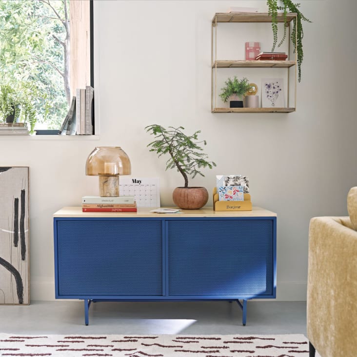 Maisons Du Monde SHELLEY - Estantería De Mango Y Metal Color Dorado