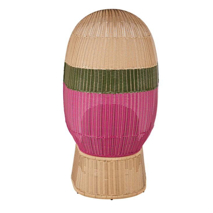 Maisons Du Monde Sillón De Jardín De Acero Resina Multicolor Y Cojines Verde Caqui