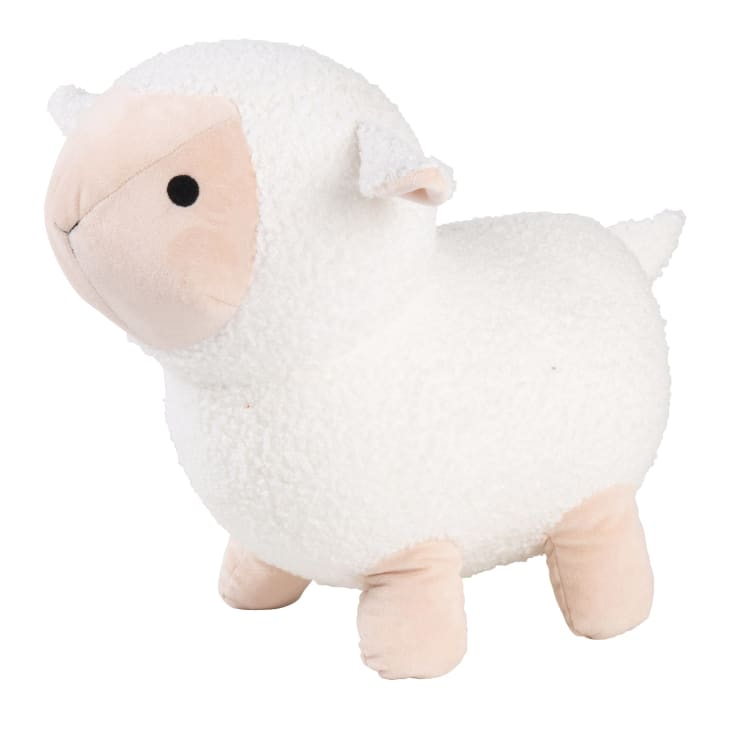 Maisons du Monde Simon - Oveja de peluche blanca y beige