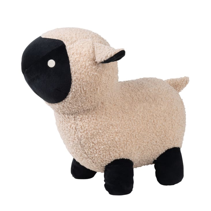 Maisons du Monde Simon - Oveja de peluche negro y blanco