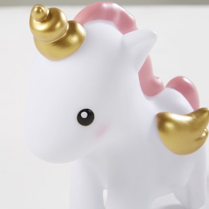 Maisons Du Monde SIMONE - Luz De Noche Unicornio Blanco Rosa Y Dorado
