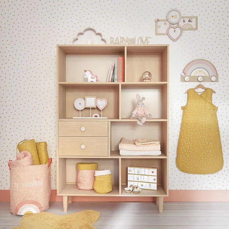 Maisons Du Monde SIMONE - Luz De Noche Unicornio Blanco Rosa Y Dorado