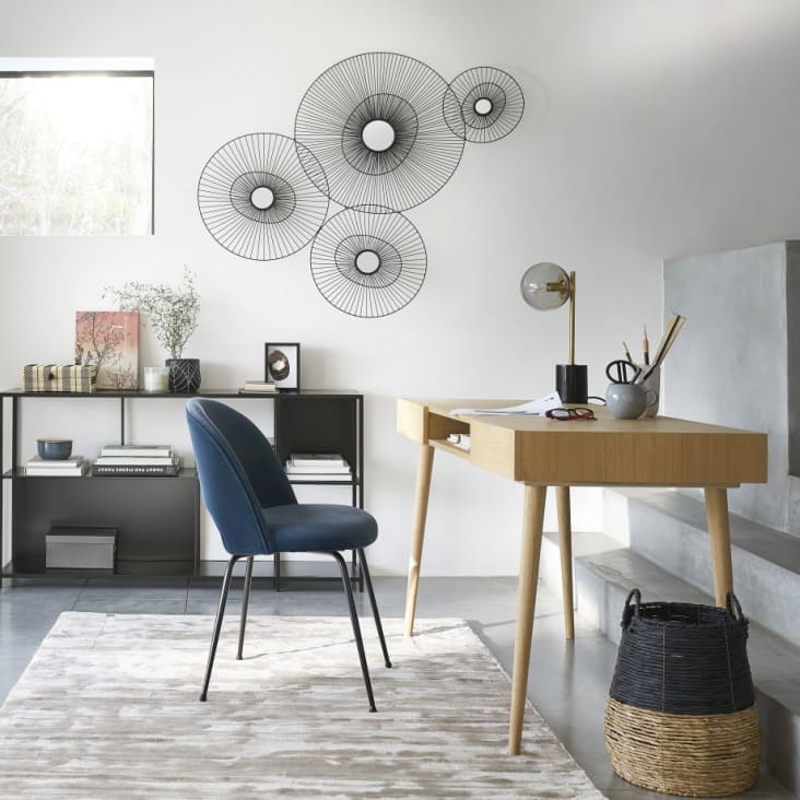 Maisons Du Monde Simply - Estantería Baja De Metal Fino Negro