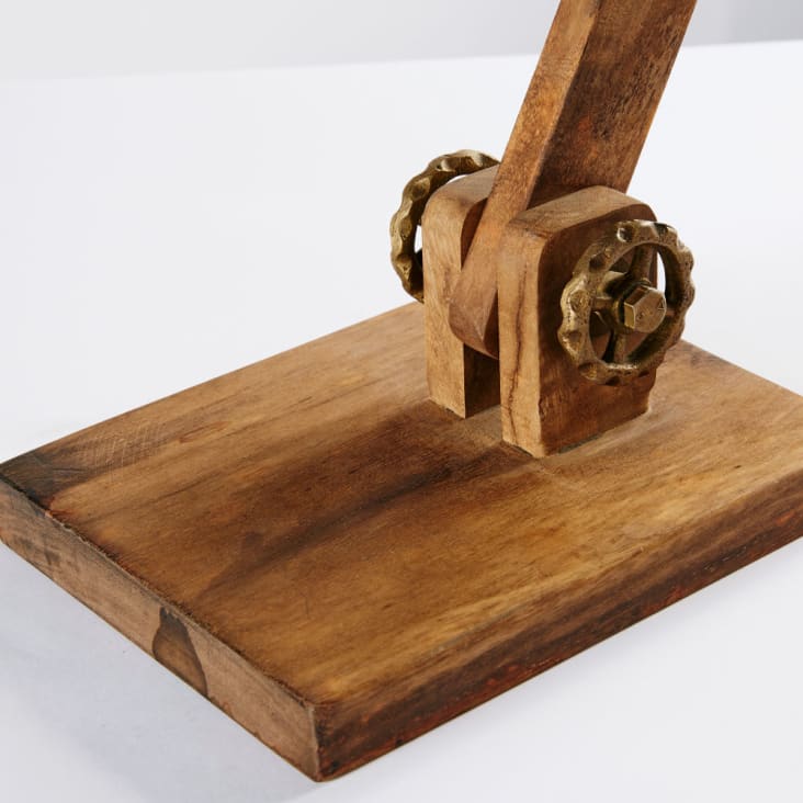 Maisons Du Monde SIRIUS - Lámpara Articulada De Metal Dorado Con Efecto Envejecido Y Mango