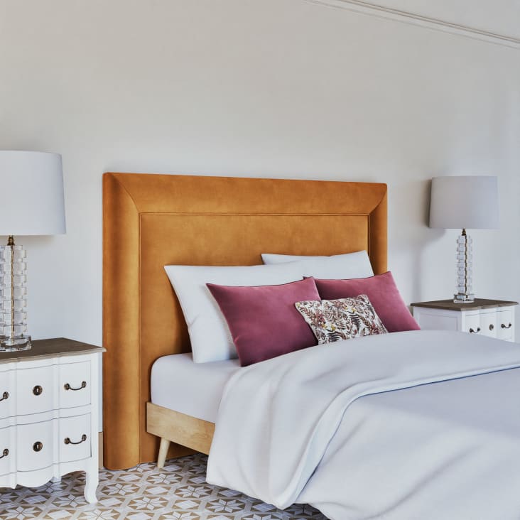 Maisons Du Monde Sixties - Cama Vintage 140x190 Con Somier De Láminas