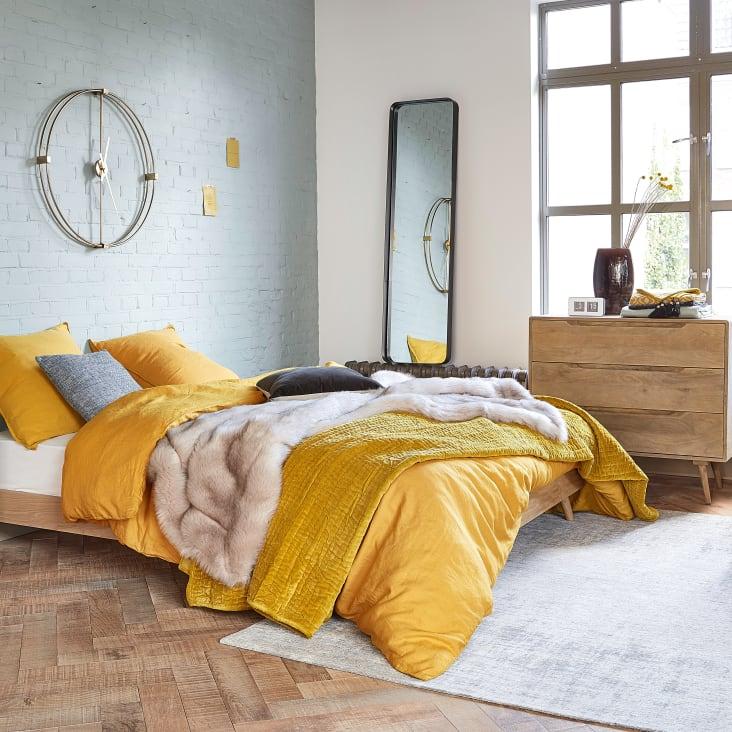 Maisons Du Monde Sixties - Cama Vintage 180x200 Con Somier De Láminas