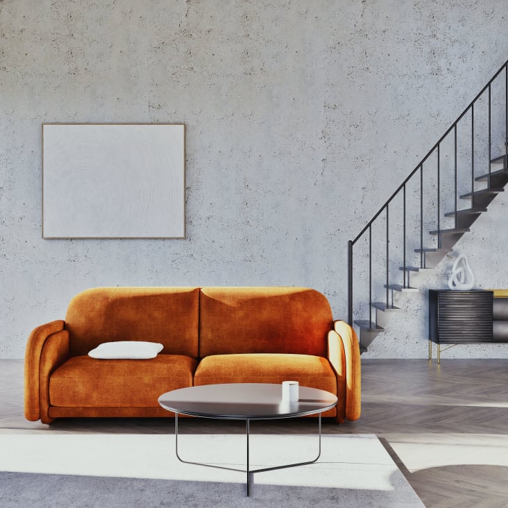 Maisons Du Monde Siyah - Mesita De Café Redonda De Metal Gris Antracita