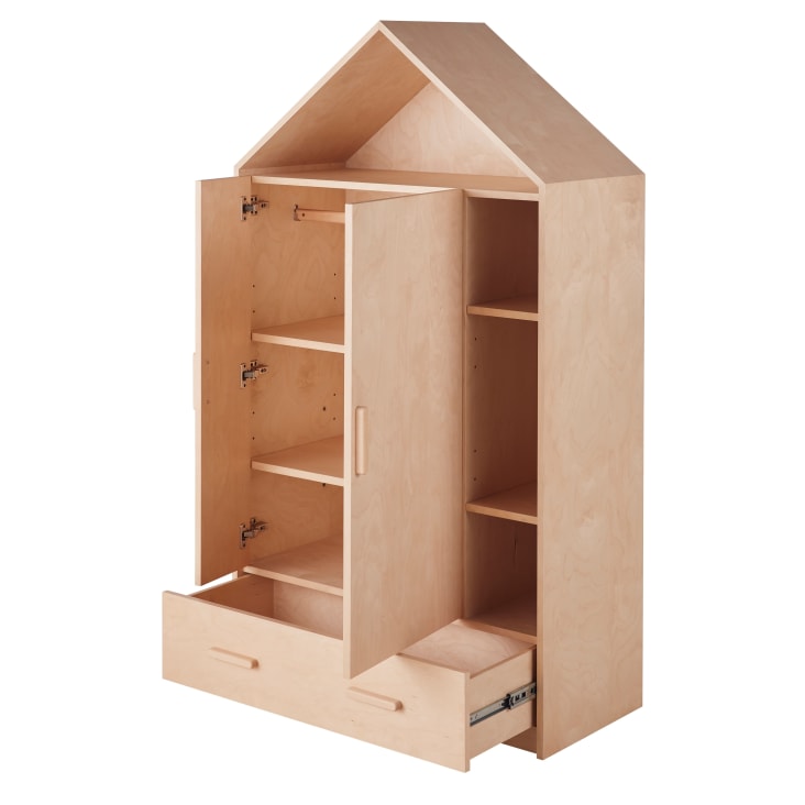 Maisons Du Monde Sloan - Armario Cabaña De 2 Puertas 4 Estantes Y 1 Cajón