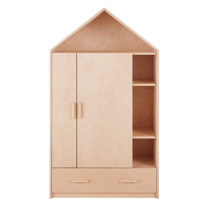 Maisons du Monde Sloan - Armario cabaña de 2 puertas 4 estantes y 1 cajón