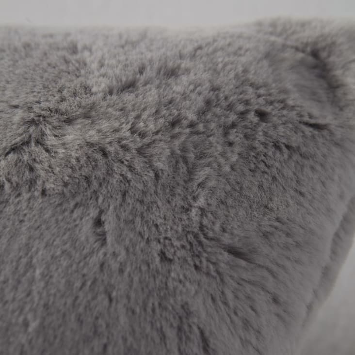 Maisons Du Monde SOHO - Cojín De Imitación De Piel Gris 45x45