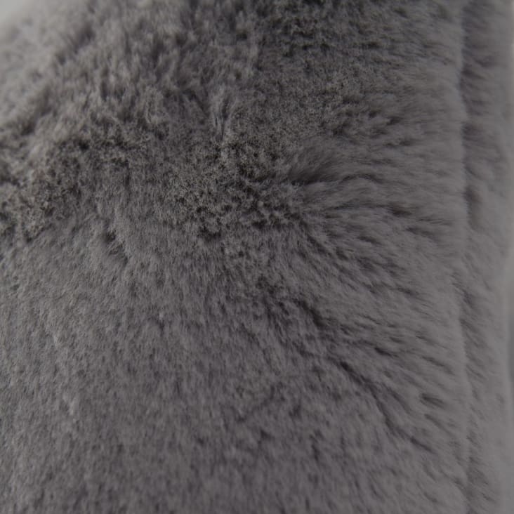 Maisons Du Monde SOHO - Cojín De Imitación De Piel Gris 45x45